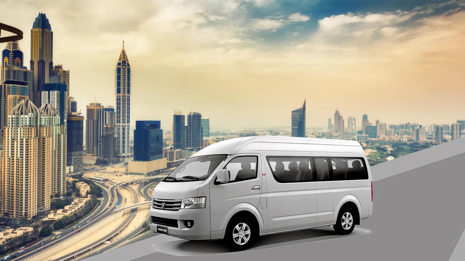 Luxury Van Rental Sharjah 7, 12 & 14 Seater Vans with Driver Dubai