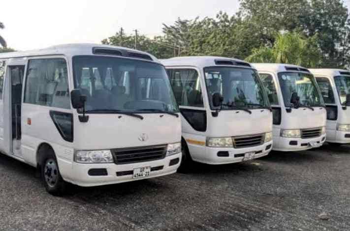 toyota coaster bus rental accra ghana affordable 97