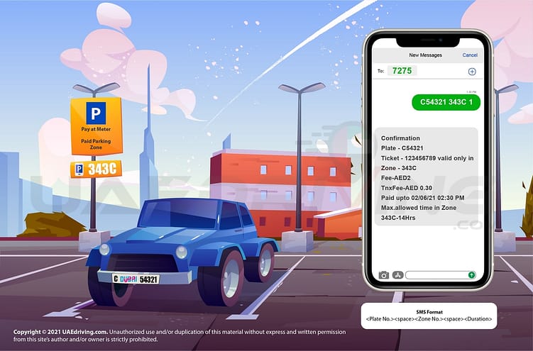 How To Pay For Dubai Car Parking Through SMS 3 DUBAI CAR PARKING THROUGH SMS