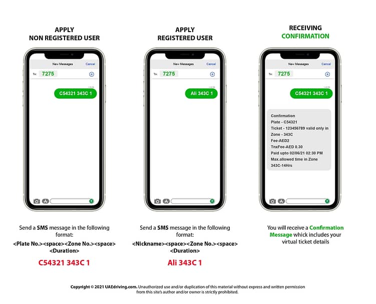 HOW TO PAY FOR DUBAI CAR PARKING THROUGH SMS
